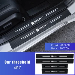 Carbon Fiber Car Door Sill & Trunk Bumper Protector Strip - Interior Enhancement Accessories (4pc)