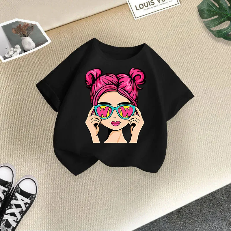 Children's New T-Shirt Summer Children's Short-Sleeved T-Shirt Boys and Girls Casual Tops Boys and Girls Fashion Summer Tide 6