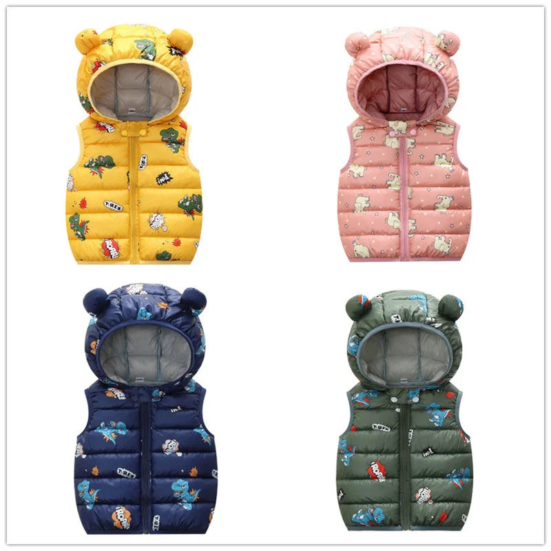 Autumn Winter Baby Outerwear Baby Boys Girls Down Jackets Cartoon Mouse for 1-5Y kids jackets winter coat