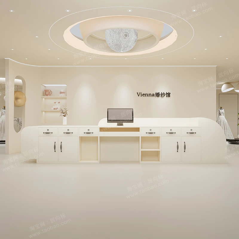 Nordic Luxury Reception Desks Checkstand Coffee Shop Customer Shop Counter Beauty Salon Atril Furniture Comptoir D'accueil FYRD