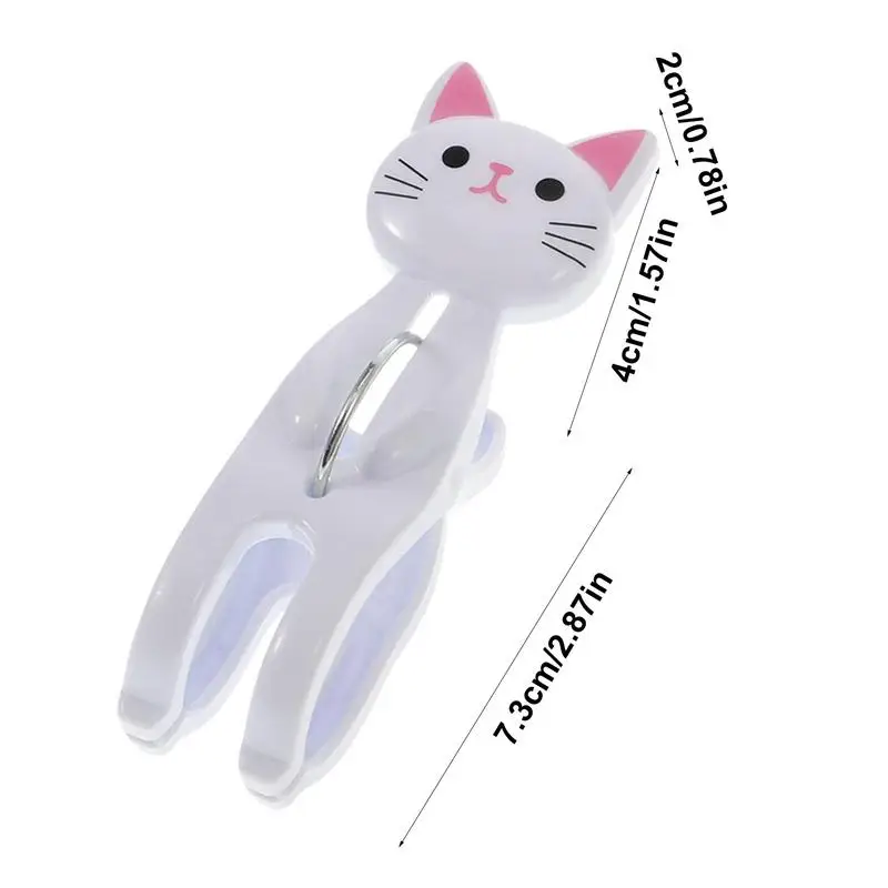 Clothes Clips Cat Shape Traceless Clips For Clothes Non Slip Cat Laundry Hangers Creative Pegs Clamps For Laundry Bathroom