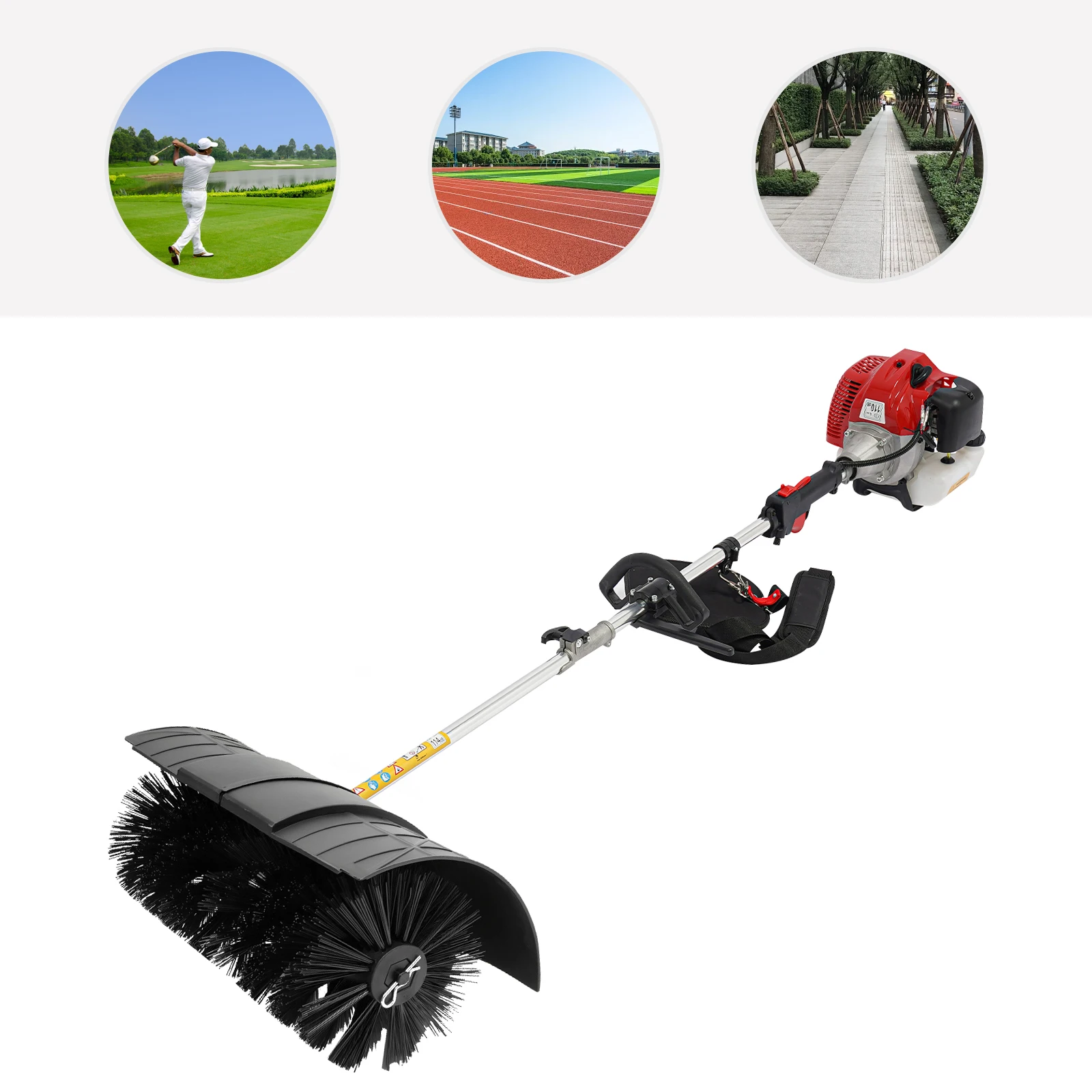 52CC Handheld Kehrmaschine 1700W Benzinbetriebene Besen Kehrmaschine Rasenreinigung Kehrmaschine Handheld Rasenkehrmaschine – Detail 7