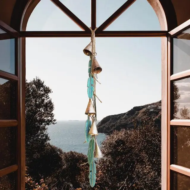 Szélcsengő Kültéri Harangok Elegáns Szélcsalád -Ajtó Bejárat Kézműves Csengők Karácsonyi Ünnepi Ajándékok Családok Számára - Image 5