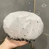 Fhower Cap Thickened Waterproof Reusable Transparent Starry Sky Design Double-layer Shower Cap Home Bathroom Shower Cap 1