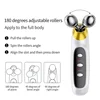 3D Face EMS Roller Lifting Massager Chin Reducer Microcurrent V Face Lift Machine Vibration Electric Facial Tighten Massager 3