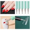 5pcs/Set Dual-Ended Nail Art Dotting Pen Rhinestones Handle 3D UV Gel Liner Flower Pattern Drawing Painting Brush Manicure Tools 3
