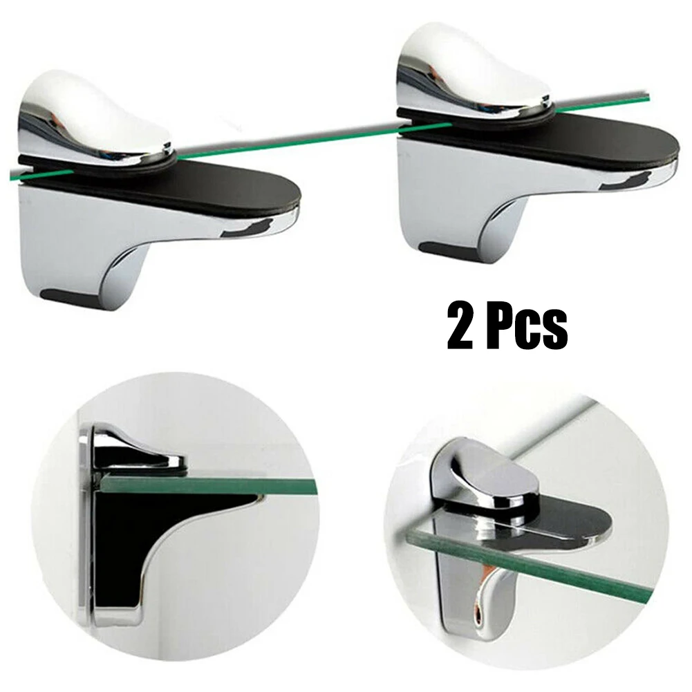 2pcs Adjustable Glass Shelf Holder Clamps Bathroom Support Brackets Shelves Holder Wood Shelves Support Shelf Brackets For Glass glass shelf clamp holder,shelf support brackets