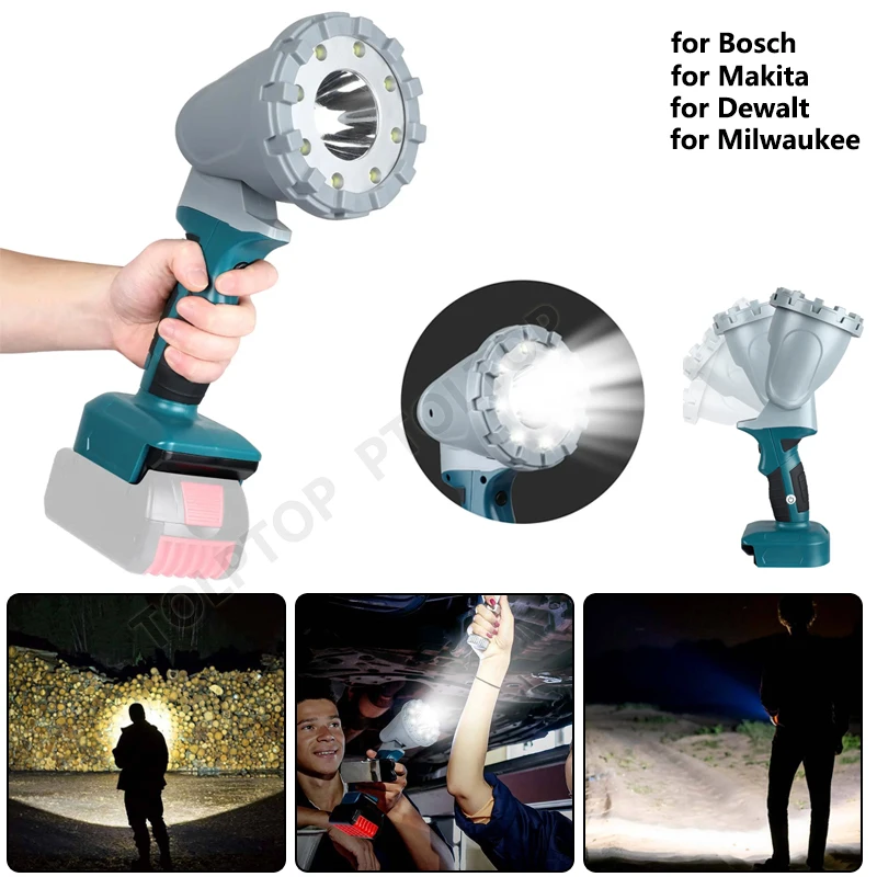 

Новинка искусственная ручная лампа для Makita/Bosch/Dewalt/Milwaukee 18 в литий-ионная батарея 1600 люмен