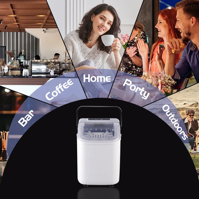 Vanace Buy Nugget Bullet Small Mini Countertop Portable Home Cube Ice Maker Machine
