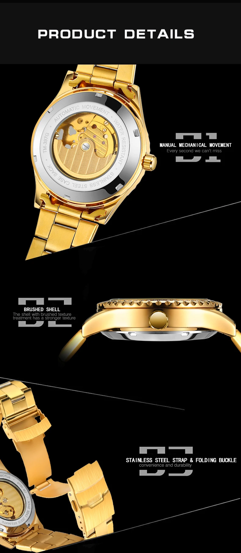 Winner Mechanical Watch Men Moon Phase Carved Skeleton Dial Men Watches Luxury Brand Design Fashion Wrist Watch Leather Belt