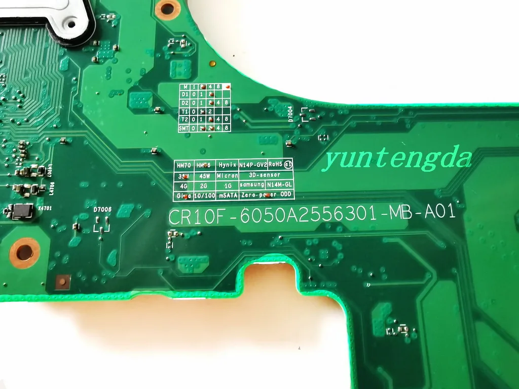 Placa-mãe Portátil para Toshiba Satellite 6050a2556301 Mb-a01 L50t-a L55t-a L50t L50 Hm76 V000318270 Testado e Bom - Imagem 2