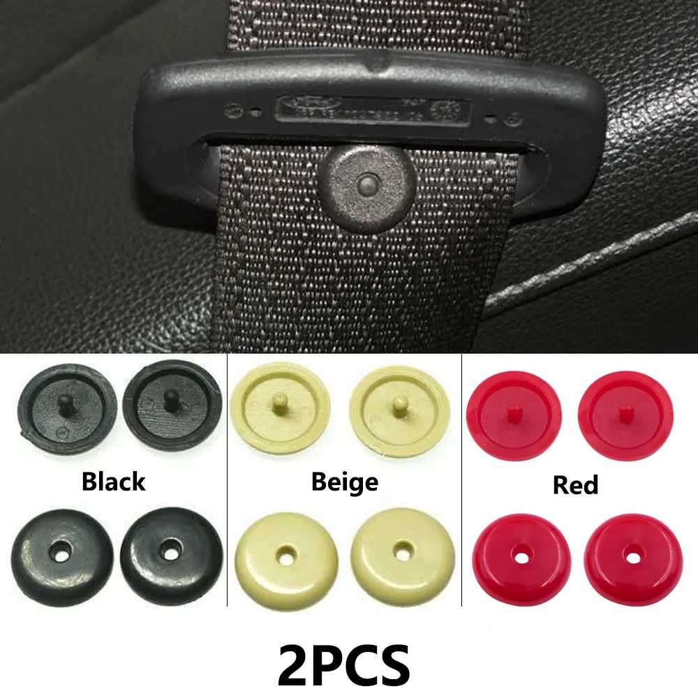 2pc/set safety Car Parts seat belt fixing clips seat belt Stopper Spacing Buckle Black Beige Stop Button Fastener