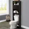 Over-The-Toilet Bathroom Space Saver Storage Cabinet, 3 Shelves, Espresso 1