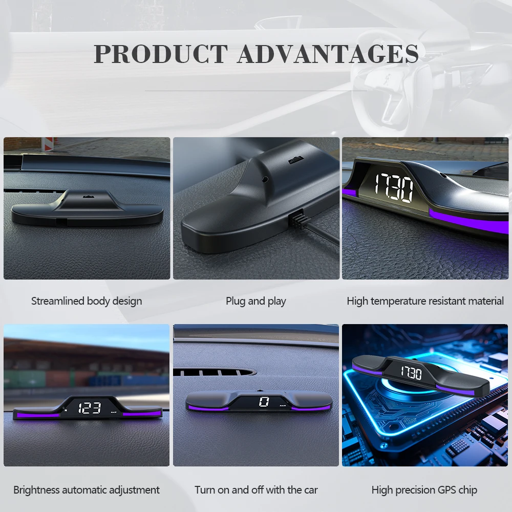Geyiren G15 GPS  ӵ, ڵ  ÷  Ÿ,  溸 HUD ð ħ, ڵ ׼