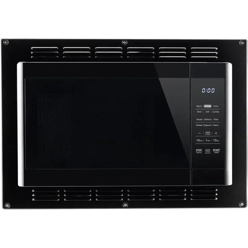 RecPro RV Kitchen Air Fryer & Convection Microwave with Trim Kit | 1.0 Cu. Ft. | 120V | 6 Cooking Modes (Black) 2