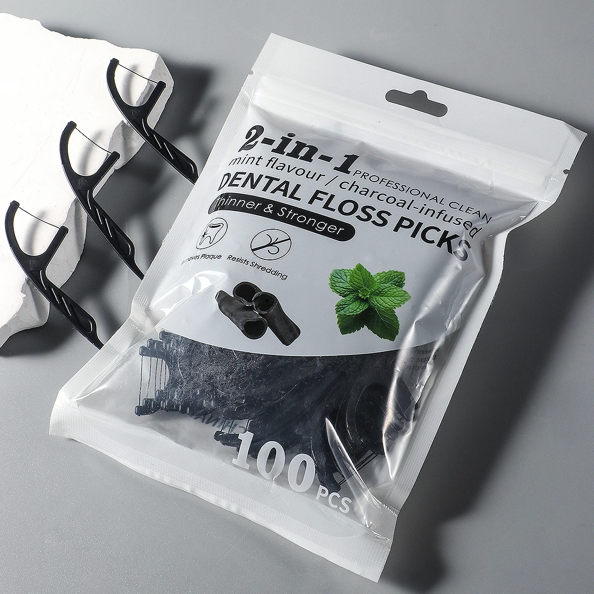 600/300/100/30 قطعة 2 في 1 عصا خيط تنظيف الأسنان م...