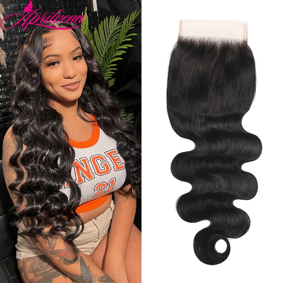 

Body Wave Transparent Lace Closure 150% Density Free Part 4x4 5x5 Vietnamese Human Hair Lace Closure For Women Hand Tied