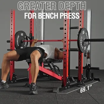 Power Cage, Power Rack with Cable Crossover and Dual Independent Pulley System, 2200 Pounds Capacity Workout Cage 3