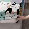 Cartoon Cat Print Fitted Sheet Set Non-slip Dustproof Mattress Cover Soft Comfortable Breathable Bedding Set For Bedroom 1