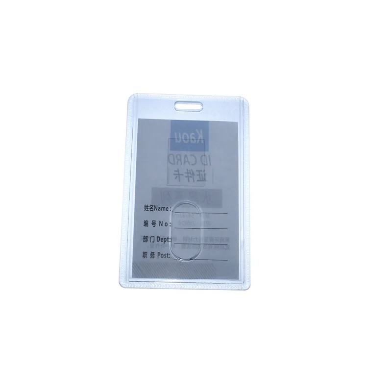 1pc New Hard Plastic Clear Acrylic Office Staff Card Cover Cases Protect Sleeve Girls Students Id Name Bus Card Holder Case