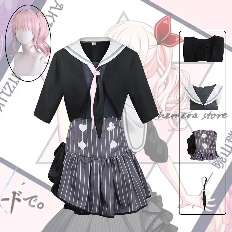 

Akiyama Mizuki Cosplay Game Project Sekai Cosplay Costume Jk Dress Suit Pink Wig Halloween Carnival Costumes For Women Uniform