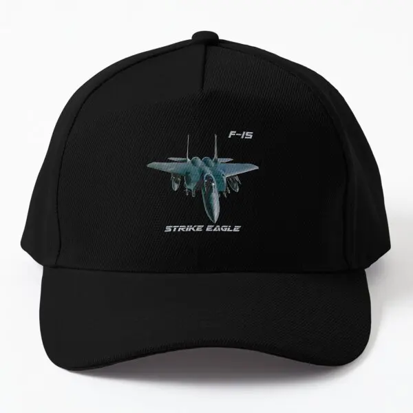

F 15 Strike Eagle Us Fighter Aircraft Baseball Cap Hat Black Czapka Spring Fish Hip Hop Outdoor Casual Printed Solid Color