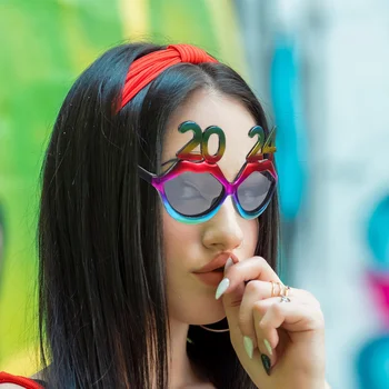 노벨티 안경 번호, 신년 파티 공급, 재미있는 안경, 2024 파티