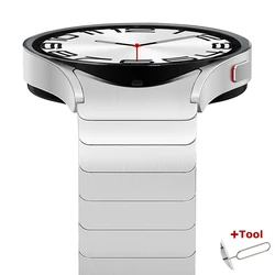 Luxury Titanium Color Stainless Steel Bracelet Strap for Galaxy Watch 5 Pro (Silver)