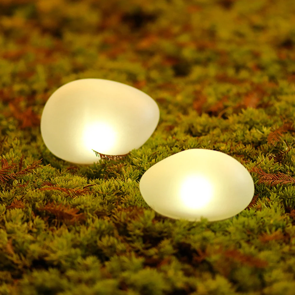 LED Solar Garden Light Outdoor Waterproof Lawn Lights Solar Cobble Stone Lamp Pathway Yard Patio Lamp Landscape Lighting