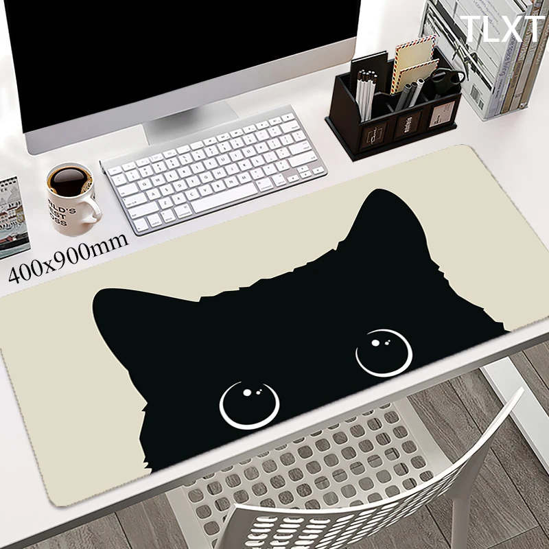 Grande Kawaii Mouse Pad para a Mesa da Empresa Gato Bonito Computador Mousepad Esteira do Escritório Tapetes de Mesa Xxl 100x50cm - Imagem 4