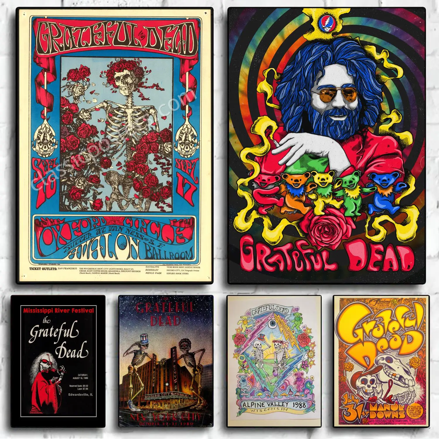 Canvas wall art grateful dead poster decorative painting canvas poster wall art living room posters bedroom painting