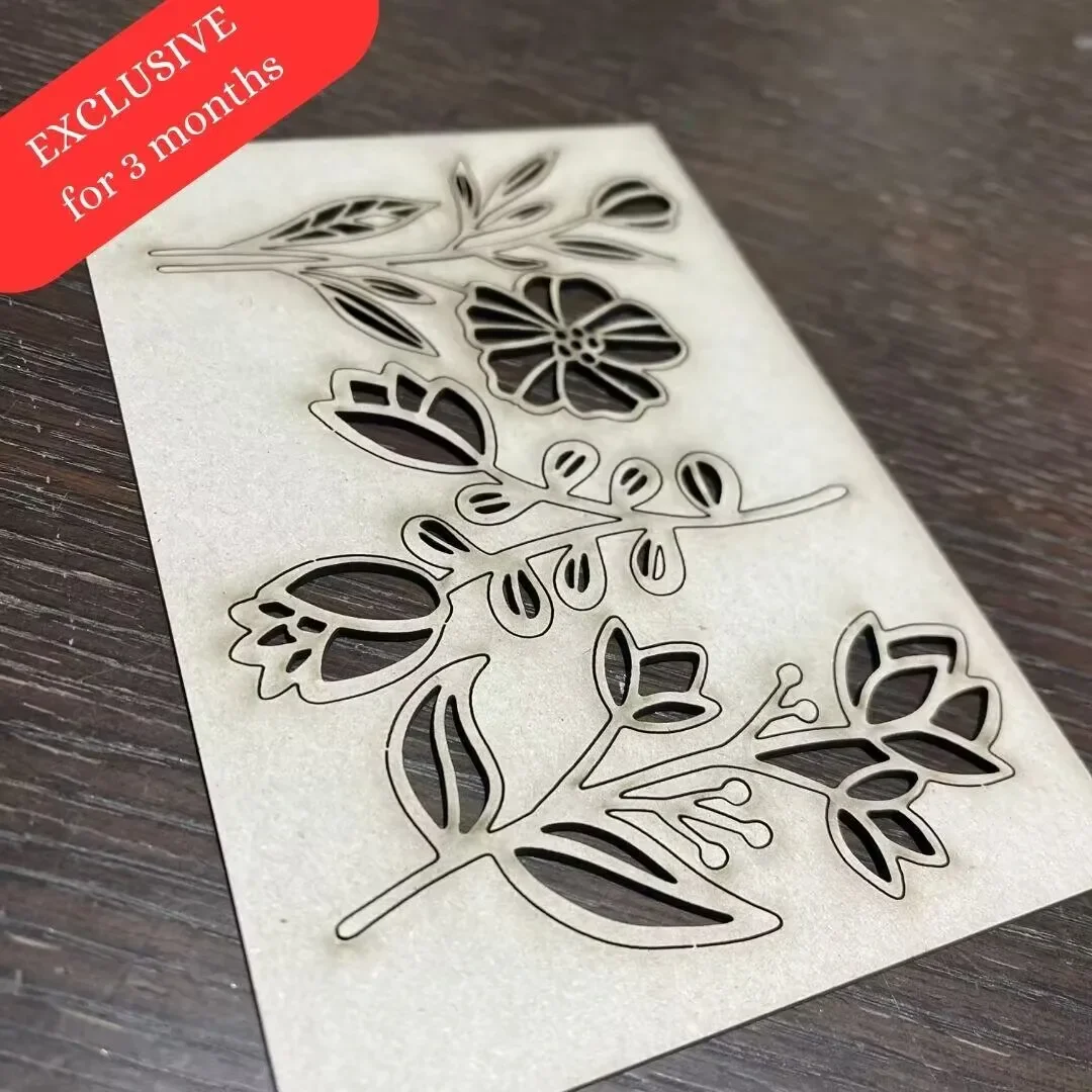 

2024 Spring Flowers Metal Cutting Die for Making Card Scrapbook Embossed Paper Album Diy Craft Knife Mould Template Decoration