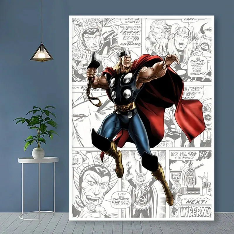 Disney Avengers superhero Marvel poster canvas painting art mural wall print picture home kids room decor
