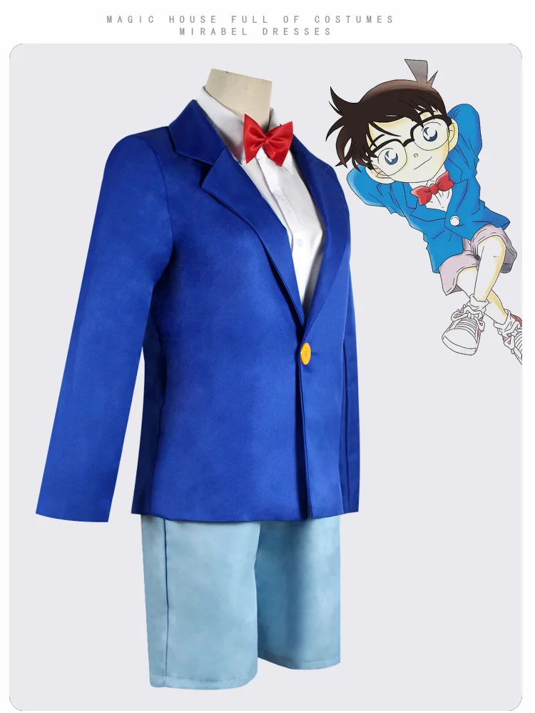 Detective Conan Edogawa Conan School Uniform Cosplay Costume Set (Unofficial)