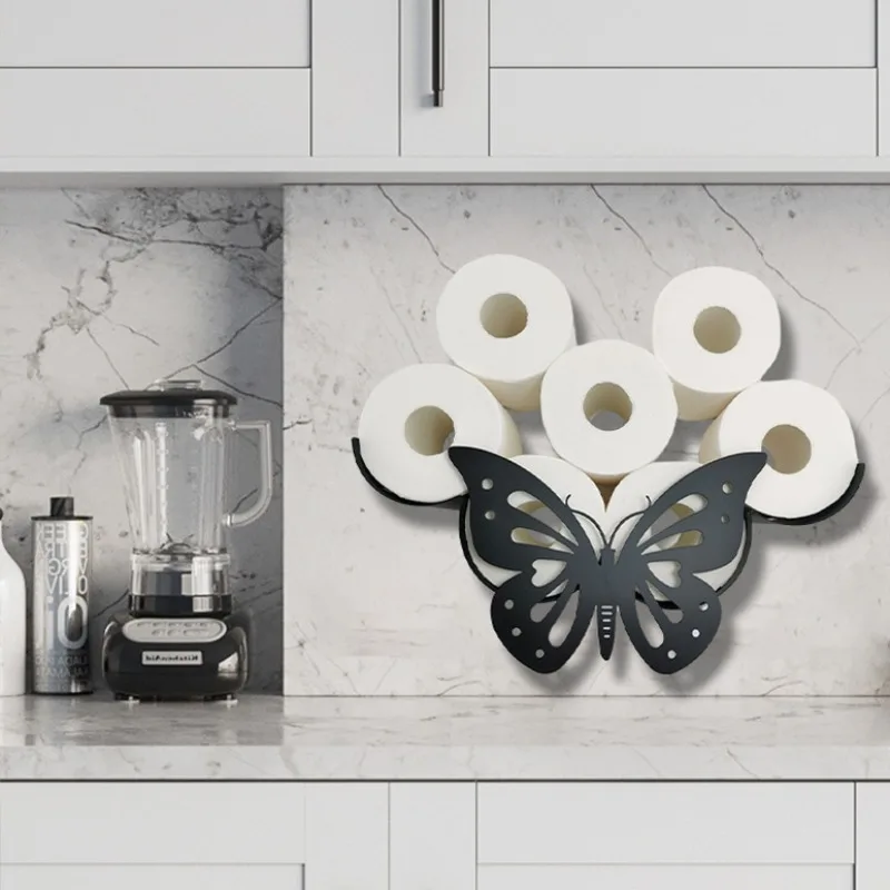 Toilet paper holder steel bathroom wall decoration kitchen paper holder storage towel roll home accessories