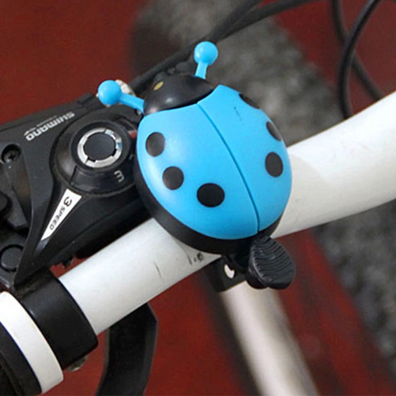  Cute Cartoon Ladybug Shaped Bike Bell Children Balance Car Bicycle Hand Press Small Bells Easy Operation Sports and Riding |