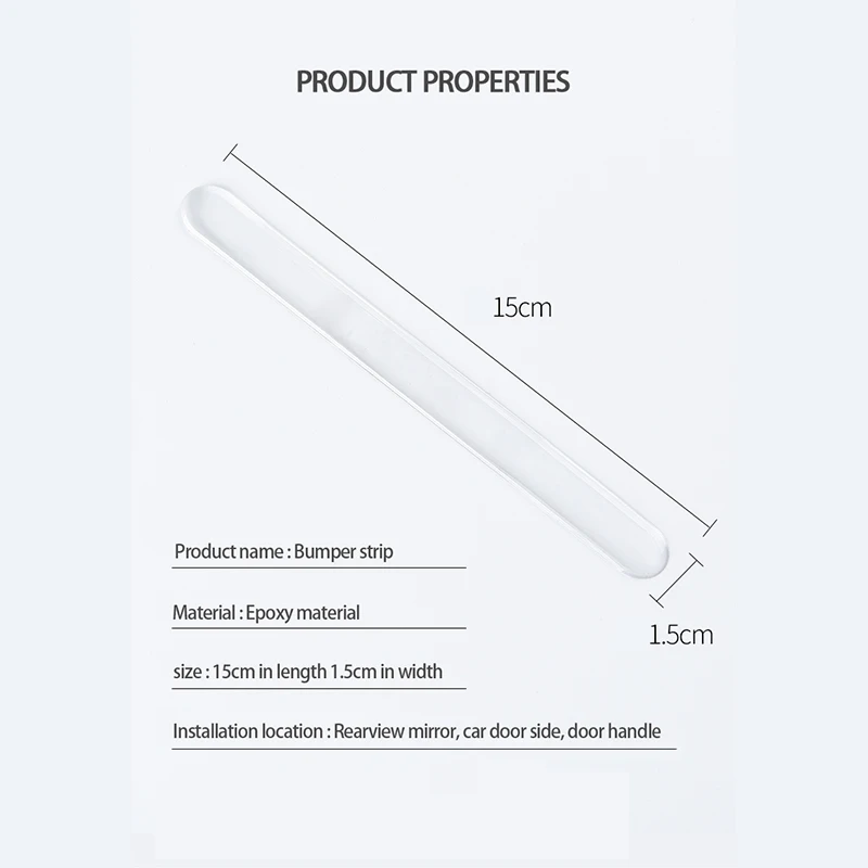 Car Door Edge Transparent Anti Scratch Protection Strips Bumper Scuff Plate Bar Rearview Mirror Anti-collision Protector Sticker car door edge guards
