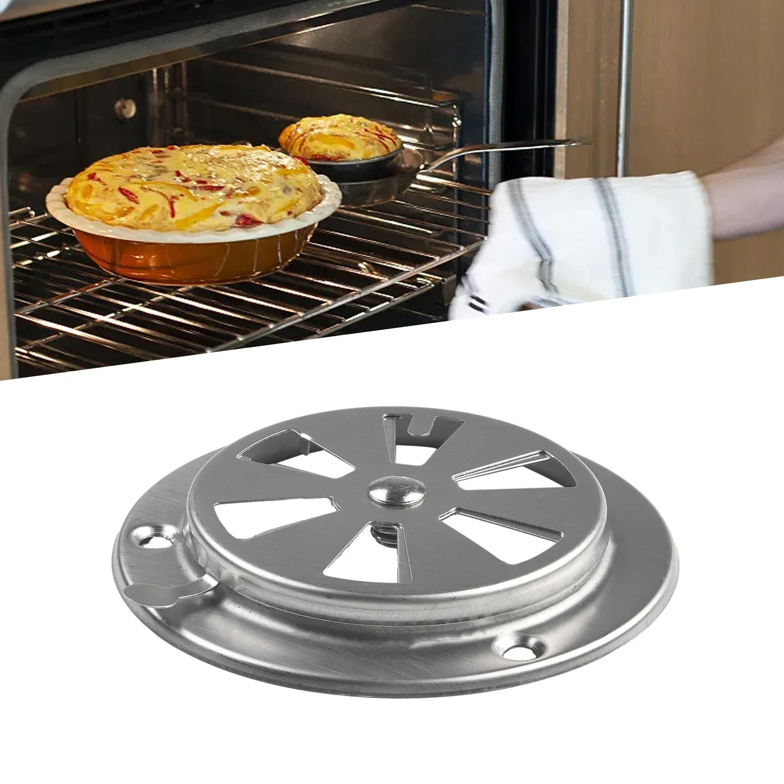 Vent Damper Air Vent Exhaust Grill Replacement Roaster Stainless Steel Test Chamber BBQ Stove 9.5x9.5x3cm