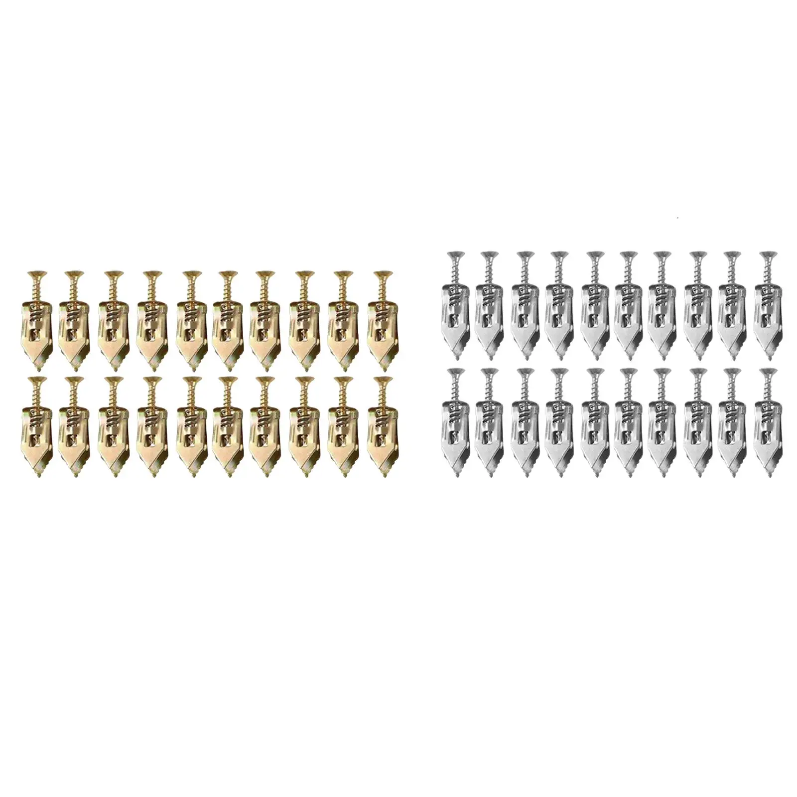 20Pcs Drywall Self Anchors with Screws for Wall Cabinets Hanging TV