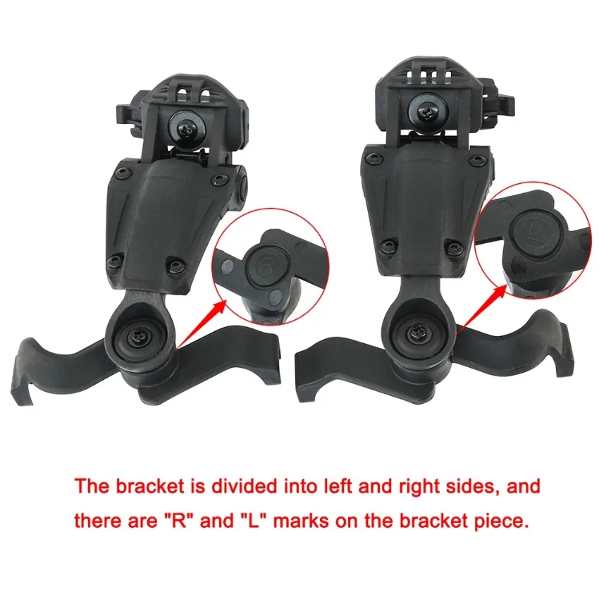 Outdoor Hunting Hearing Protection Shooting Headset ARC Rail Adapter for EARMOR M31 / M31H Tactical Headset Civilian Version
