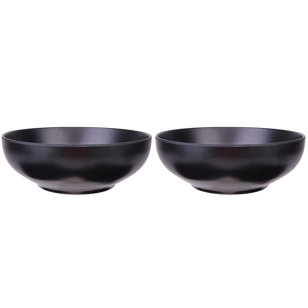 

Japanese Style Ramen Bowls Stylish Food Container Black Noodle Bowls Imitation Porcelain Japanese Ramen Bowls