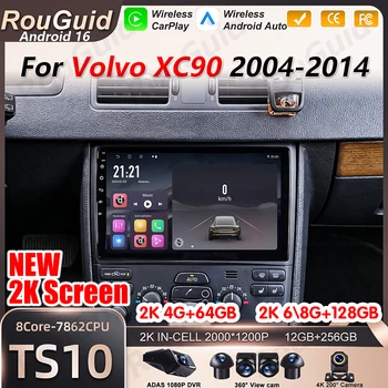 Radio para Auto con Android 16 y Carplay para Volvo XC90 2004 2005 2006 2007 2008 - 2014, Estéreo BT, Pantalla Táctil 2K, Reproductor Multimedia para Auto 1