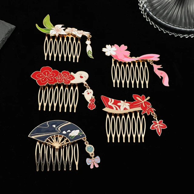  Genshin Cosplay Hair Clips, Cute Anime Vision Hair Claw Clips  and Hairpins Set with Gift Box, Hutao Mona Venti Keqing Eula Side Clips,  Hair Barrettes Hair Accessories Gift for Girls