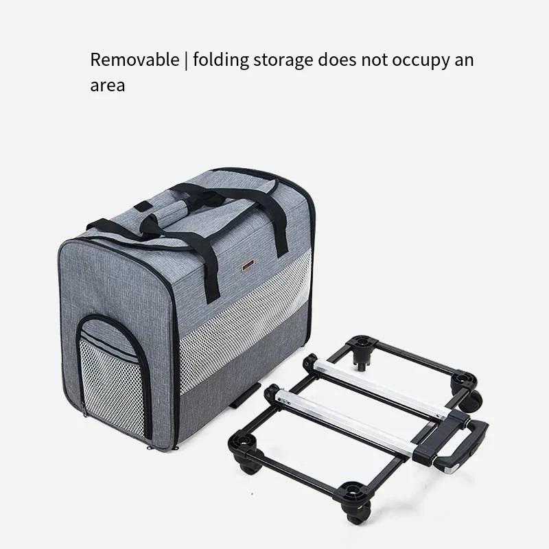 Pet Trolley Bag for Dogs To Go Out Multifunctional Trolley Box for Cats To Carry Around Foldable Pet Cat Bag Space Capsule
