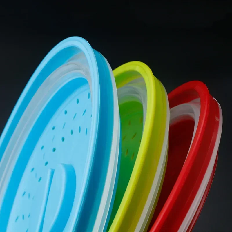 Microwave Splatter Cover Kitchen Tools Heating Folding Fresh-keeping Oil-proof Splash-proof Lid