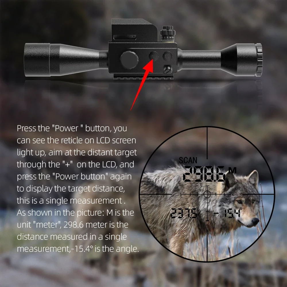 6x Telescope Small Laser Sight 6.67mm Exit Pupil Diameter High Light Transmittance Long Range Hunting Laser Range Finder Sight laser rangefinder for hunting 1000m 650m golf range finder with flag lock slope pin laser distance meter rangefinder binoculars