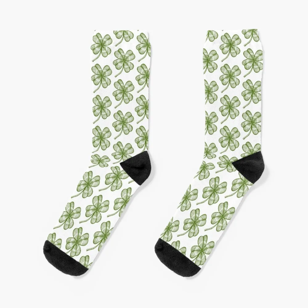 Vintage lucky clover Socks Halloween Socks Compression Stockings For Women