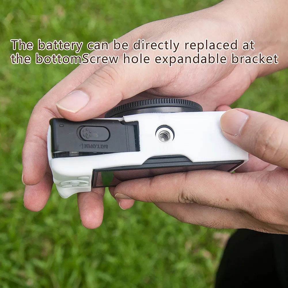 Suitable for Canon M100 M200 Simple Solid Color Anti Drop Camera Bag Silicone Cover Micro Single Camera Bag Protective Cover 5