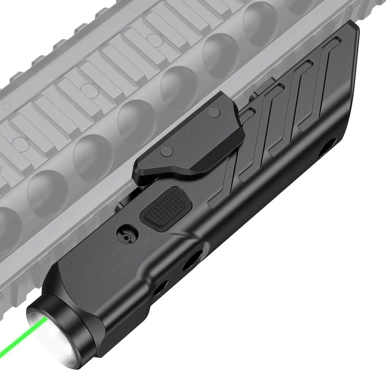 Lanterna LED tática Richfire com 1700 lúmens 2 em 1 de alta potência recarregável de baixo perfil e leve para caça