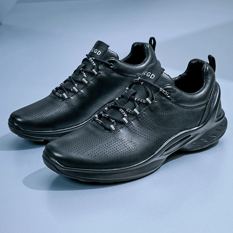 Fashion Golf Shoes for Men Breathable Golf Training Shoes Comfortable Genuine Leather Casual Sneakers Low Top Golfer Footwear 2